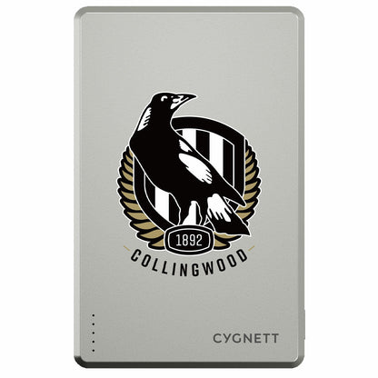 Cygnett 5K Slim Mag Power Bank 15W Collingwood Magpies CY5362PBCHE