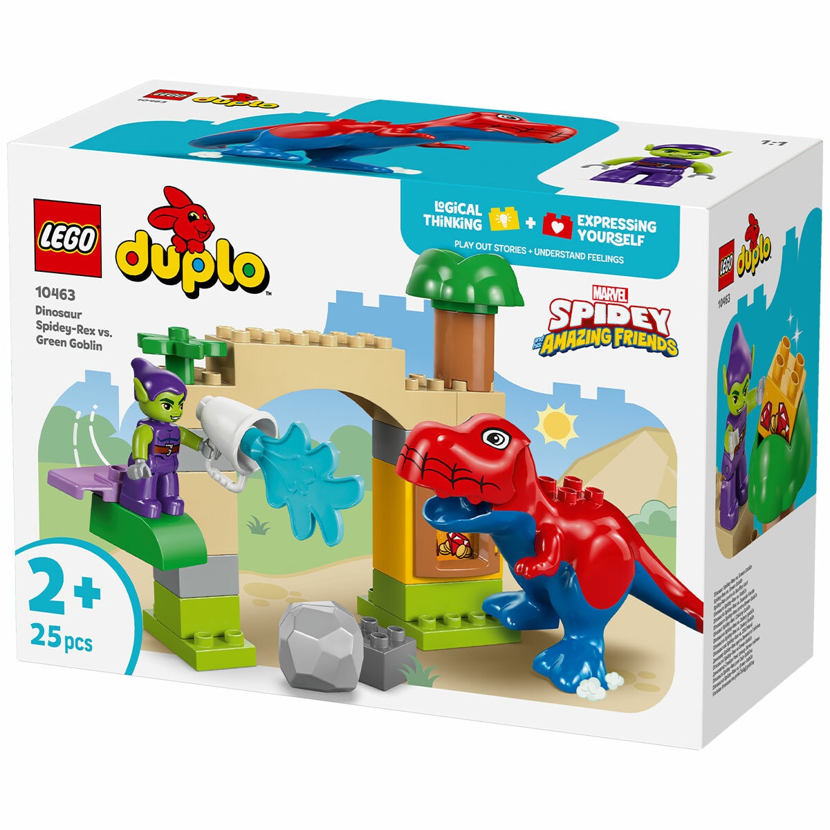 Lego Duplo Marvel Spidey-Rex Vs Green Goblin Dinosaur Action 10463