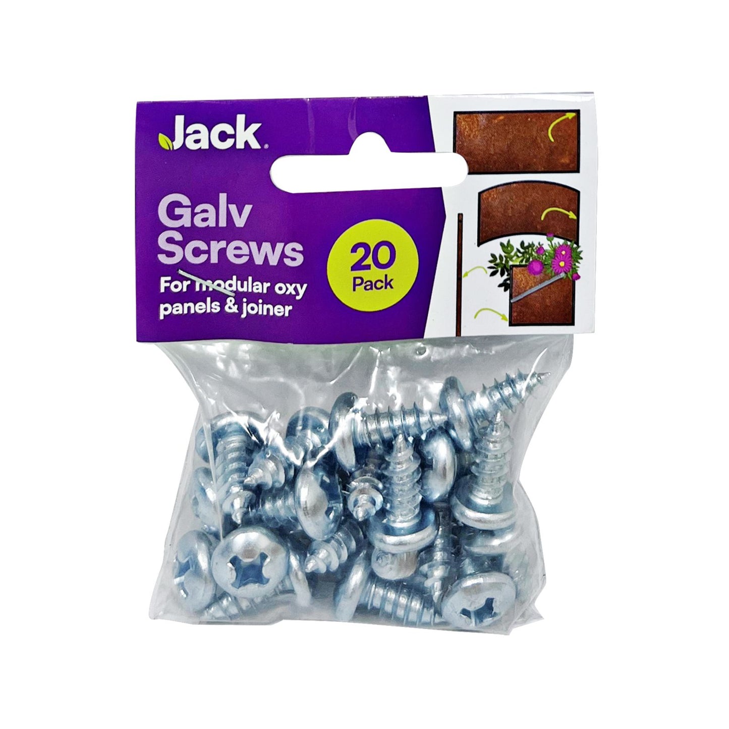 Jack Galv Screw - M5 x 10mm - 20 Pack