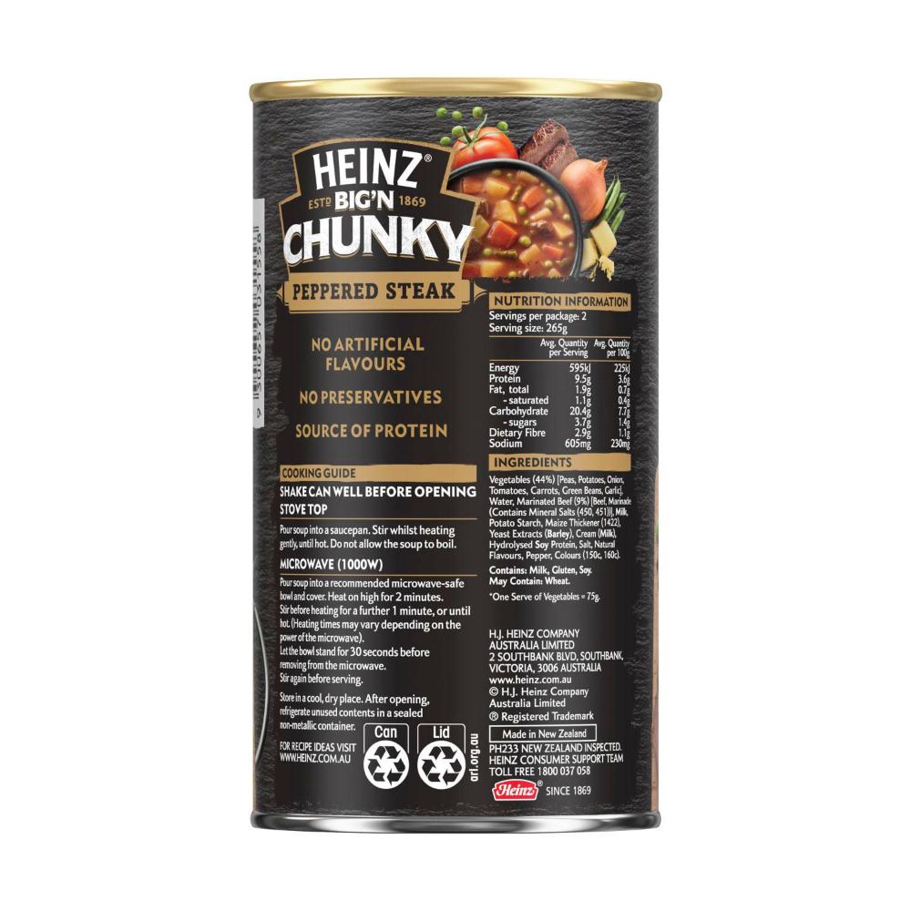 Heinz Big'n Chunky Peppered Steak Soup - 535g