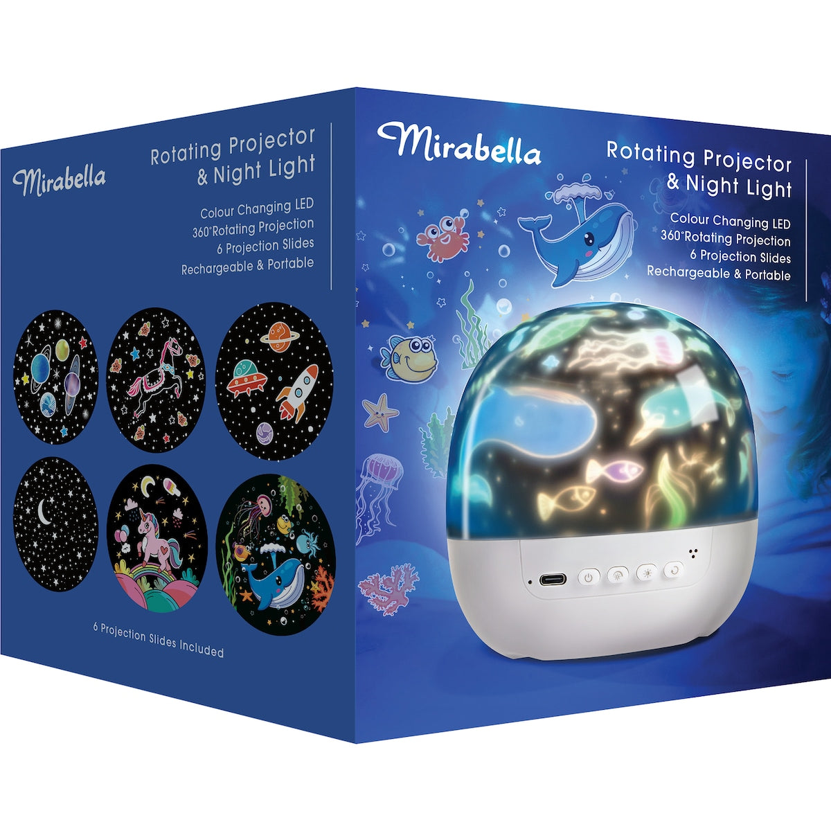 Mirabella Rotating Projector & Night Light each