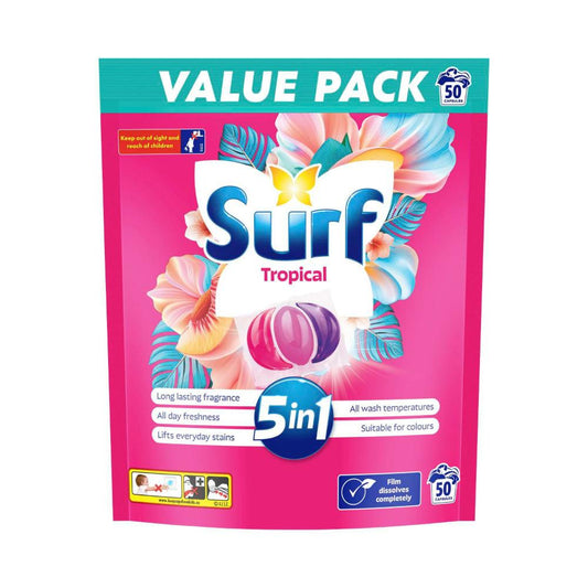 Surf Laundry Capsules Tropical 50 Washes - 50 pack
