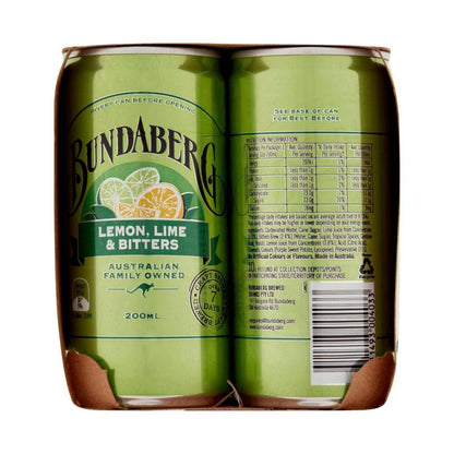 Bundaberg Brewed Lemon Lime Bitters 6x200ml