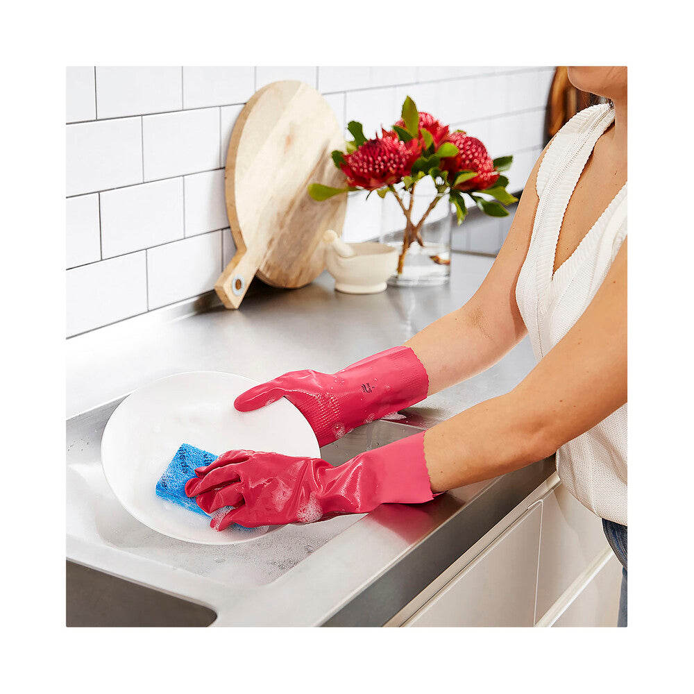 Vileda Ansell Pink Silverlined Gloves Size 8 - 1 Pair