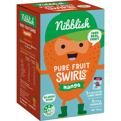Nibblish Pure Fruit Swirls Mango 100g