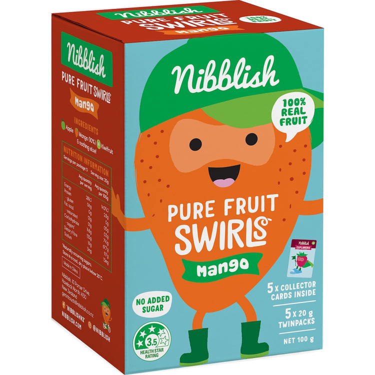 Nibblish Pure Fruit Swirls Mango 100g