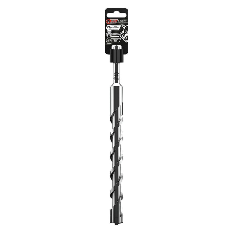 Full Boar 4 Cut Tip Drill Bit 22 x 260mm