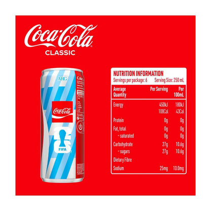 Coca-Cola assic Soft Drink Multipack Mini Cans 6x250ml