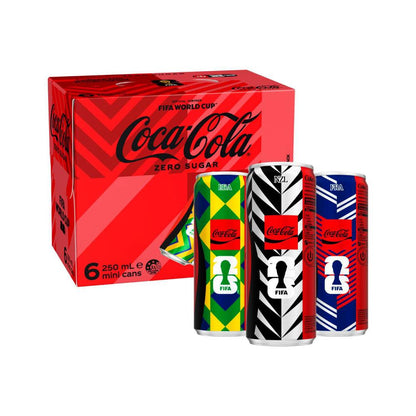 Coca-Cola Zero Sugar Soft Drink Multipack Mini Cans 6x250ml