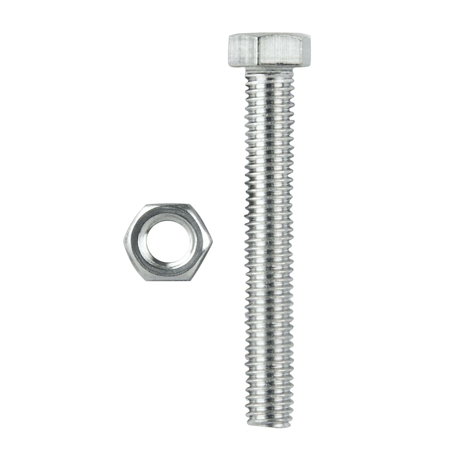 Pinnacle M10 Hex Bolt and Nut - 100mm - Stainless Steel - 2 Pack