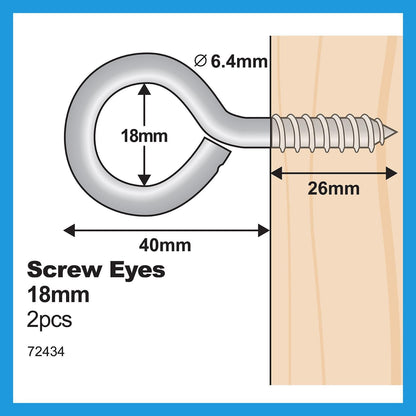 Everhang Screw Eye Hook - 19mm - 2 Pack