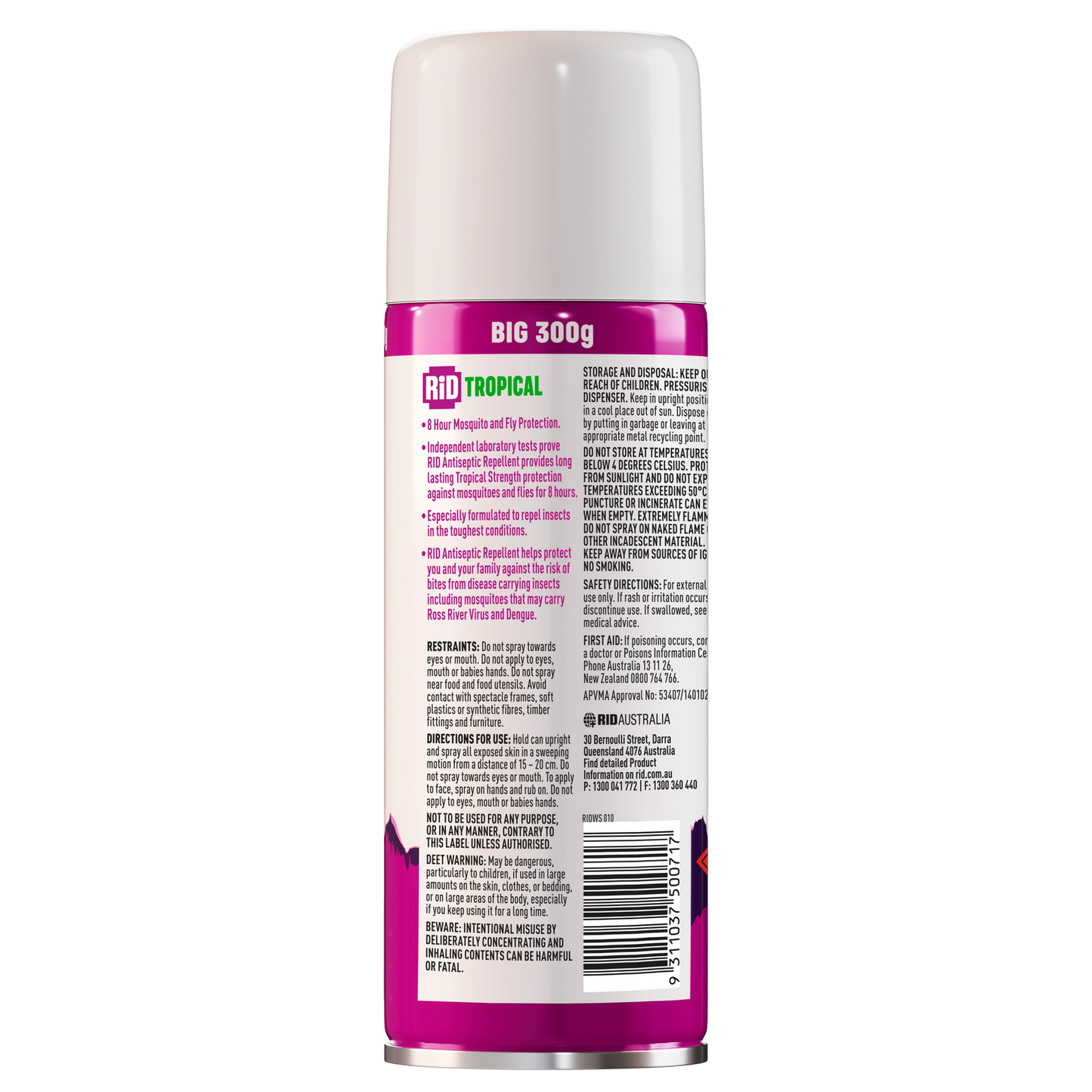 RID Tropical Antiseptic Bite Protection - 300g - DEET