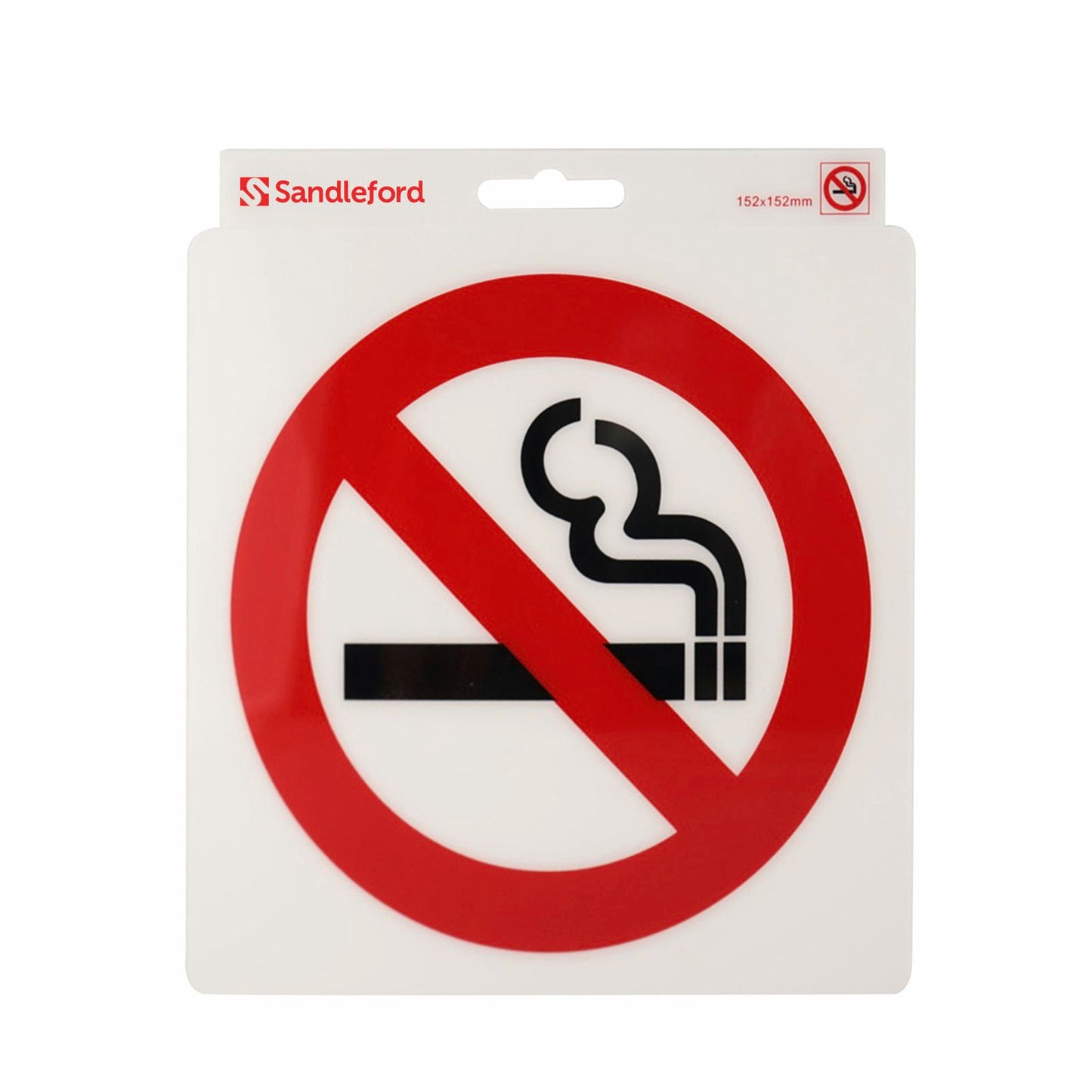 Sandleford No Smoking Symbol Self Adhesive Sign - 152mm - Brown
