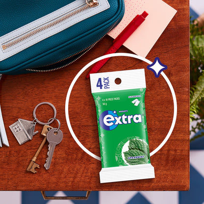 Extra Spearmint Sugar Free Chewing Gum 4 Pack