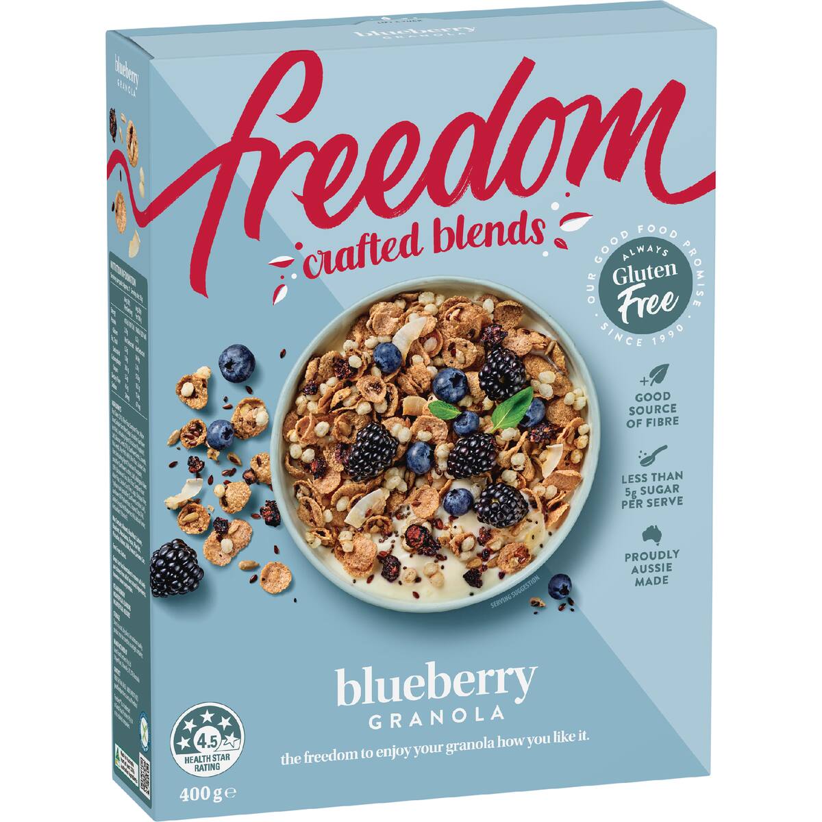 Freedom Crafted Blends Blueberry Granola 400g