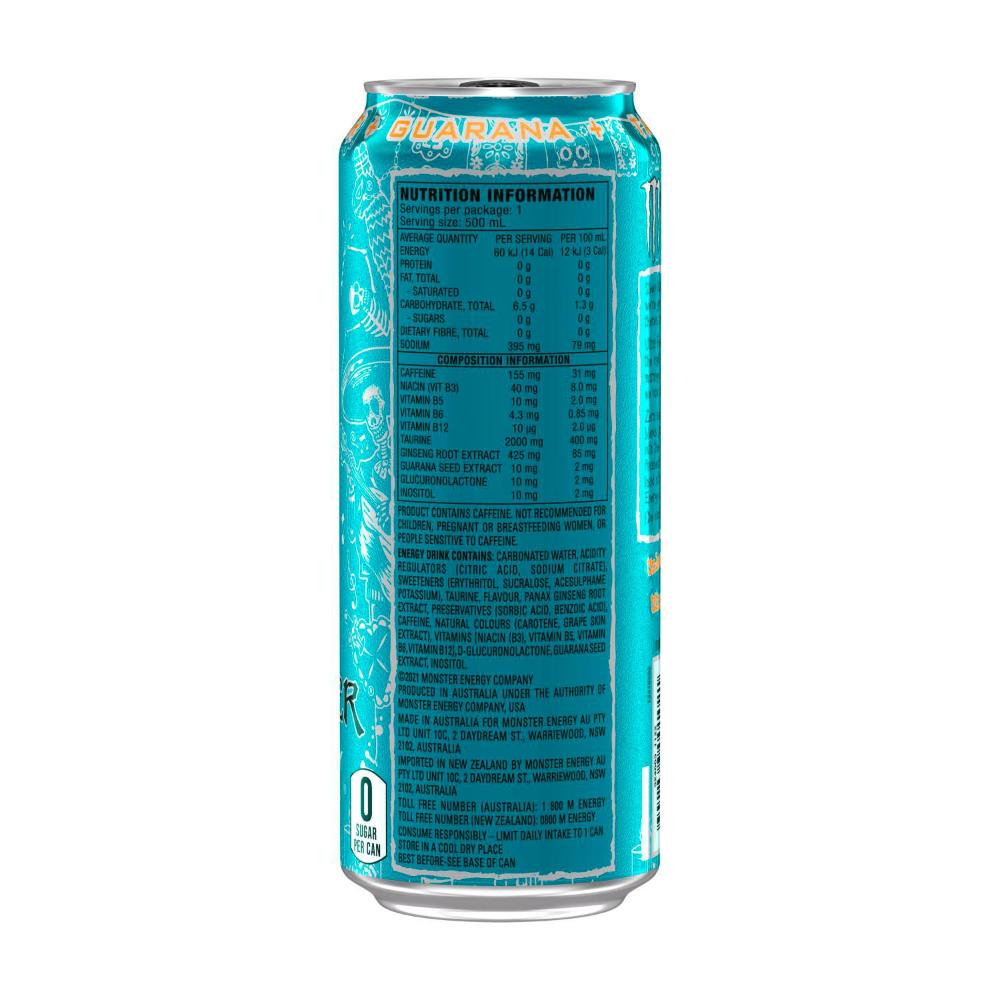 Monster Ultra Fiesta Mango Flavour Energy Drink Can - 500mL