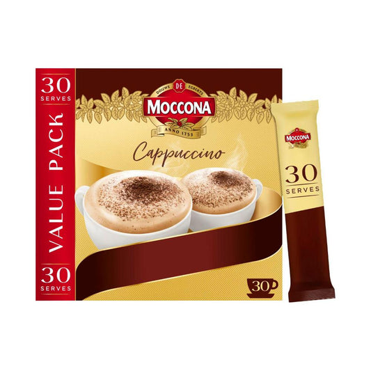 Moccona Cafe assics Cappuccino Coffee Sachets - 30 pack
