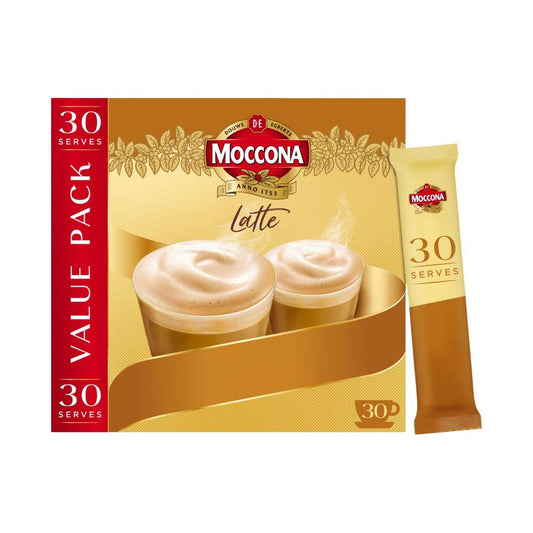 Moccona Cafe assics Latte Coffee Sachets - 30 pack