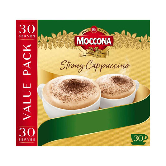 Moccona Cafe assics Strong Cappuccino Coffee Sachets - 30 pack