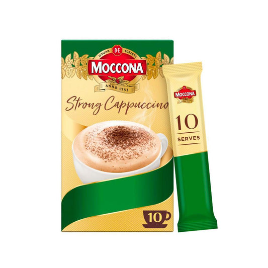 Moccona Cafe assics Strong Cappuccino Coffee Sachets - 10 pack