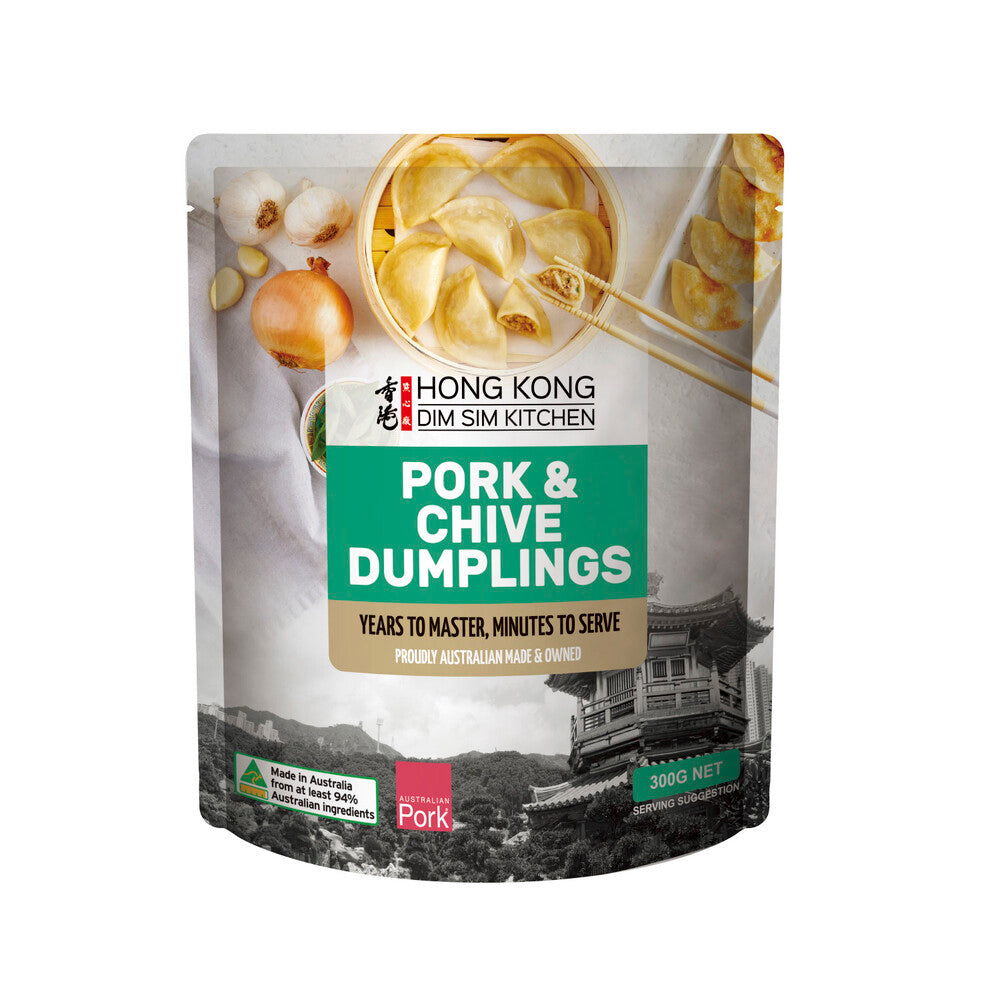 Hong Kong Dim Sim Kitchen Pork & Chive Dumplings - 300g