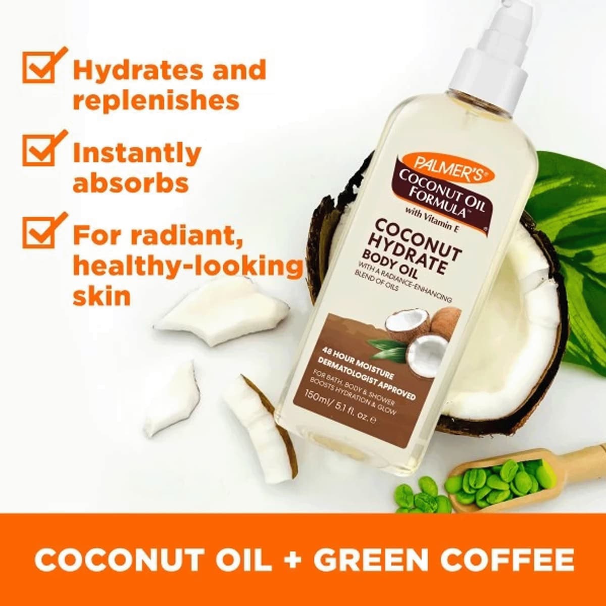 Palmers Cocoa Butter Formula Coconut Hydrate Body Oil 150ml