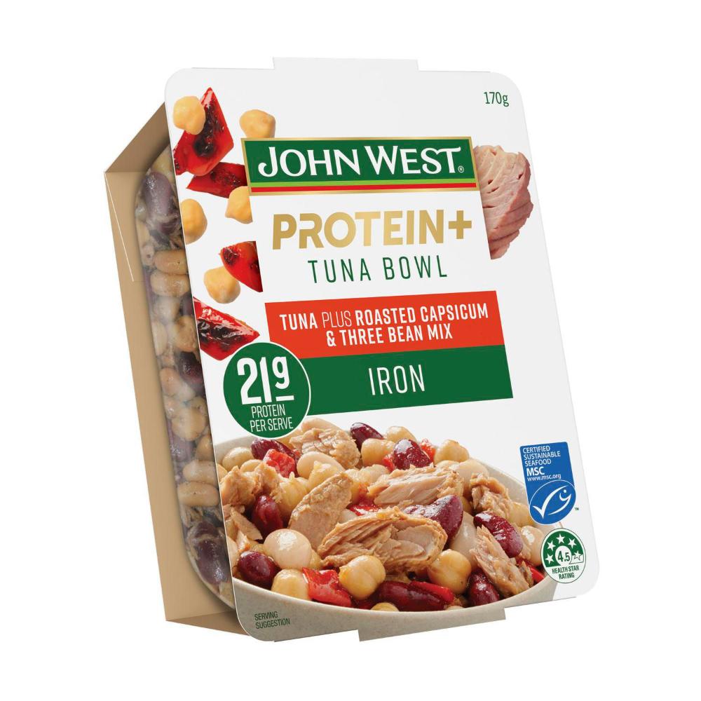 John West Protein+ Bowl Caps Three Bean - 170g