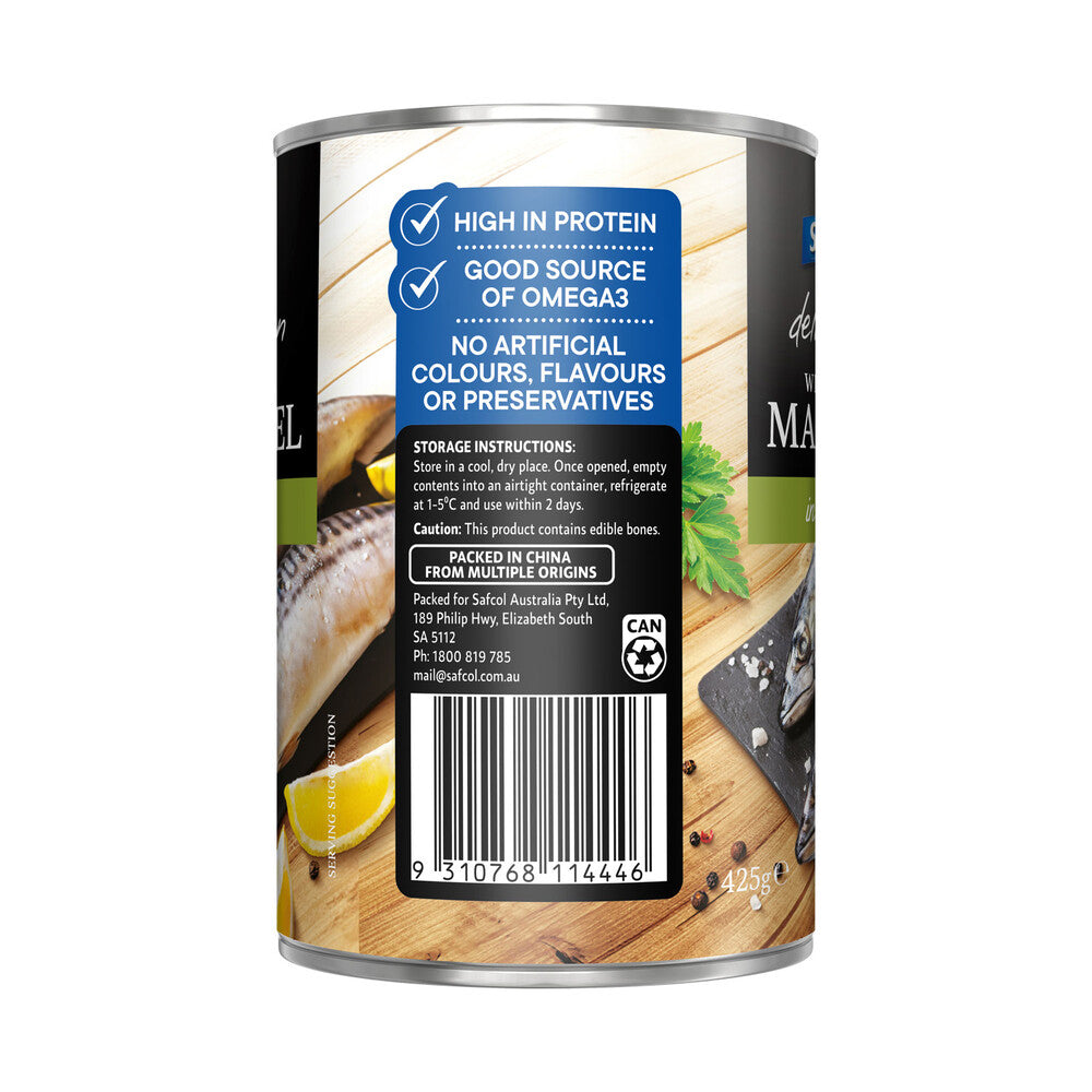 Safcol Wild Caught Mackerel In Oil - 425g