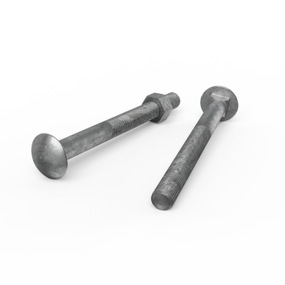 Zenith Hot Dip Galvanised Cup Head Bolts & Nuts - M12 x 130mm - 12 Pack