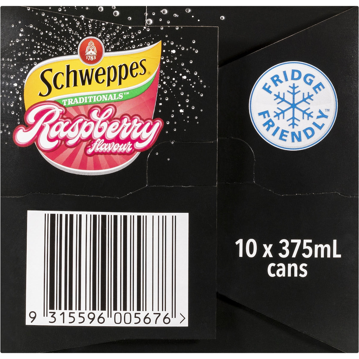 Schweppes Traditional Raspberry Soft Drink Cans 375ml X 10 Pack