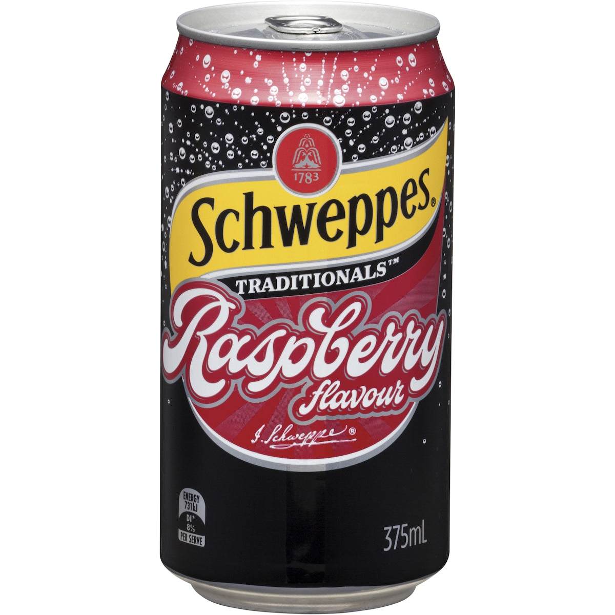 Schweppes Traditional Raspberry Soft Drink Cans 375ml X 10 Pack