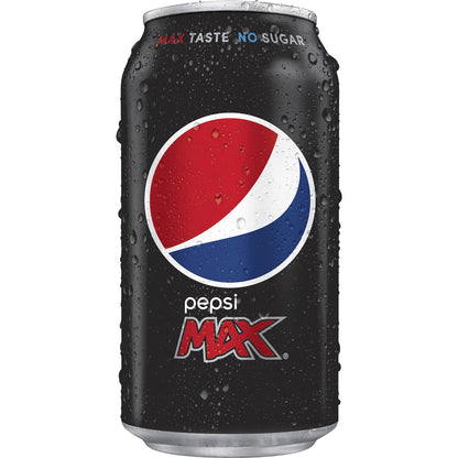 Pepsi Max No Sugar Soft Drink Cans 375ml X 10 Pack
