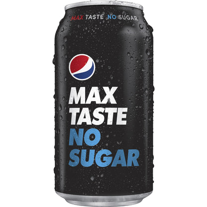 Pepsi Max No Sugar Soft Drink Cans 375ml X 10 Pack