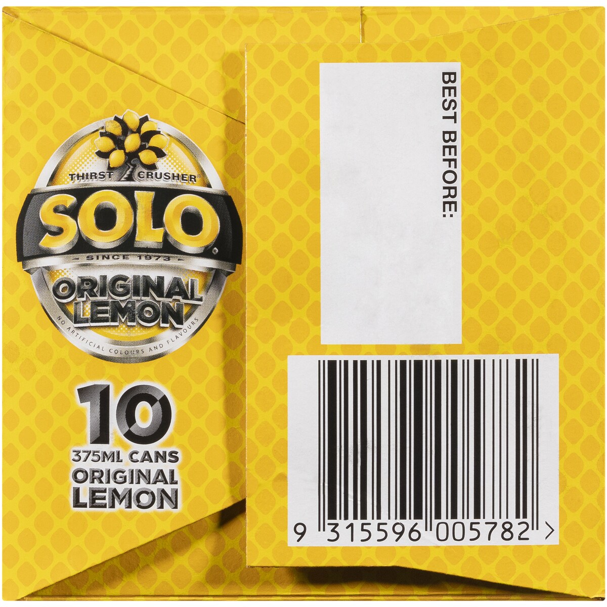 Solo Thirst Crusher Original Lemon Soft Drink Cans Multipack 375mL x 10 pack