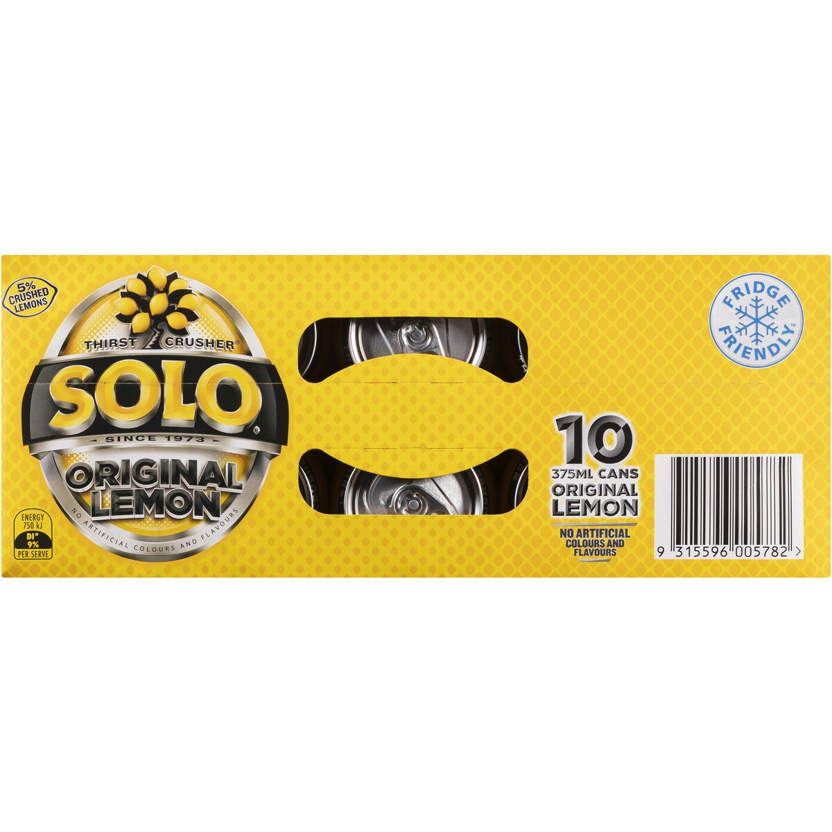 Solo Thirst Crusher Original Lemon Soft Drink Cans Multipack 375mL x 10 pack