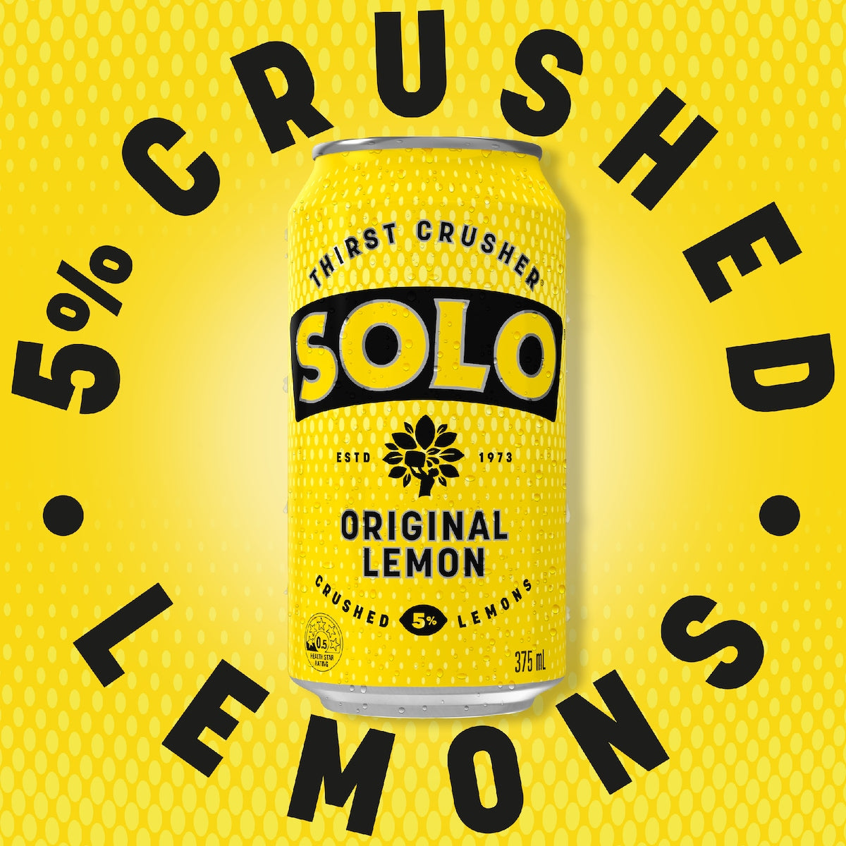Solo Original Lemon Soft Drink Cans 375ml X 10 Pack