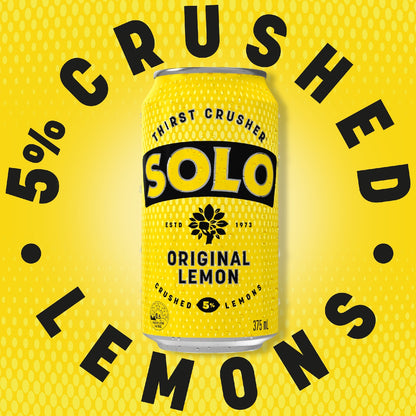 Solo Original Lemon Soft Drink Cans 375ml X 10 Pack