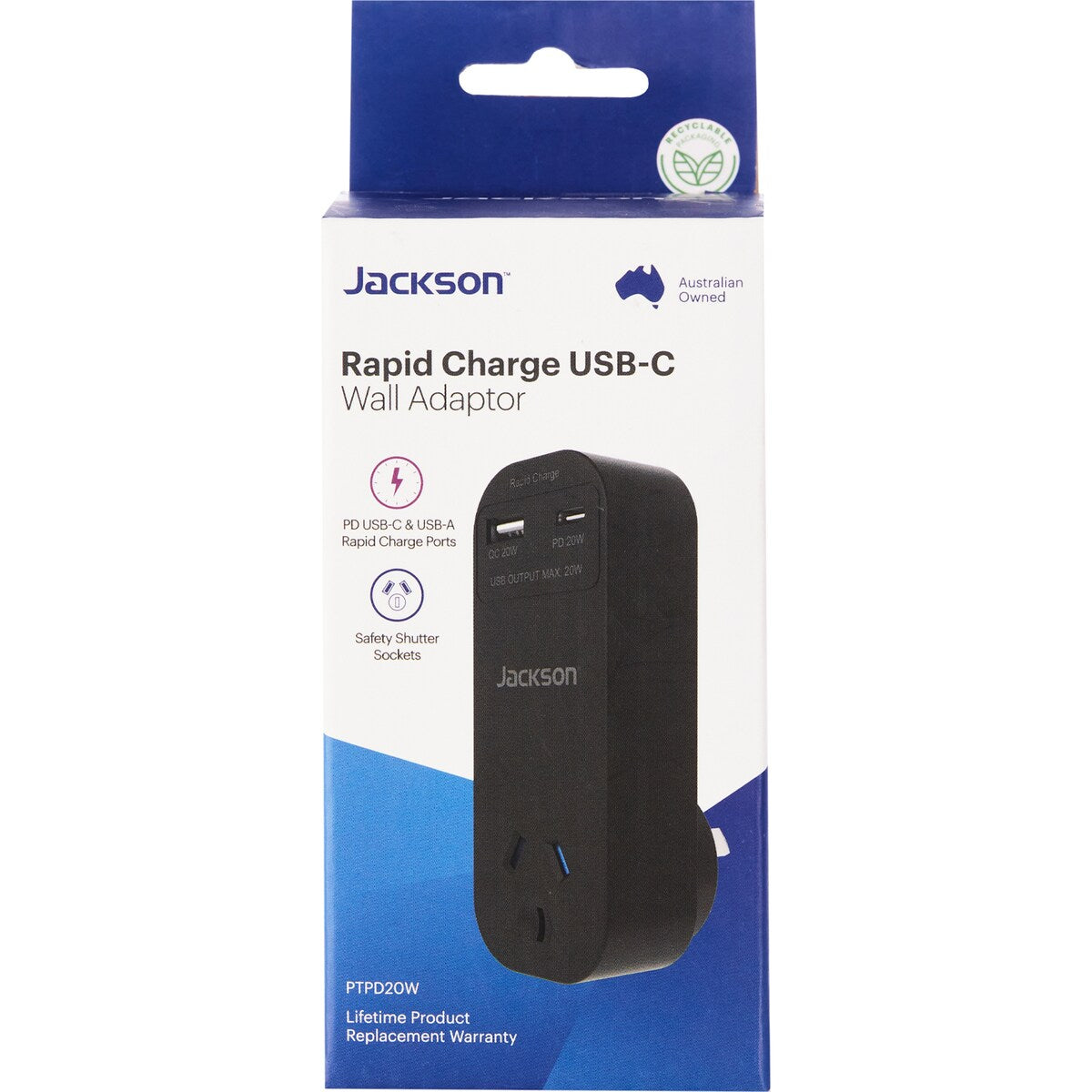 Jackson Rapid Charge USB-C Wall Adaptor each