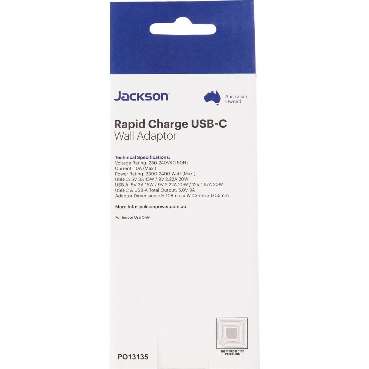 Jackson Rapid Charge USB-C Wall Adaptor each