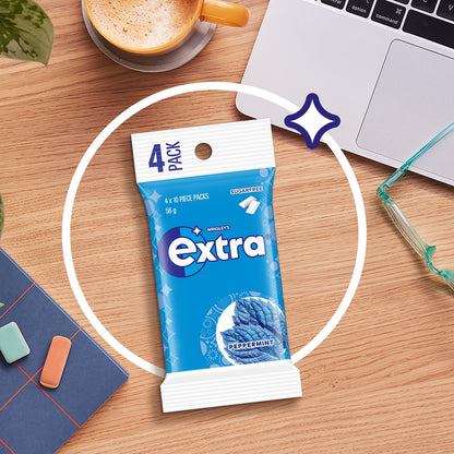 Extra Peppermint Sugar Free Chewing Gum 4 Pack