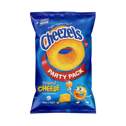 Cheezels Party Bag Snacks Cheese - 190g