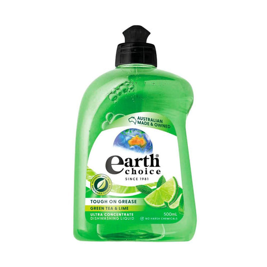Earth Choice Green Tea & Lime Dishwashing Liquid Concentrate - 500mL