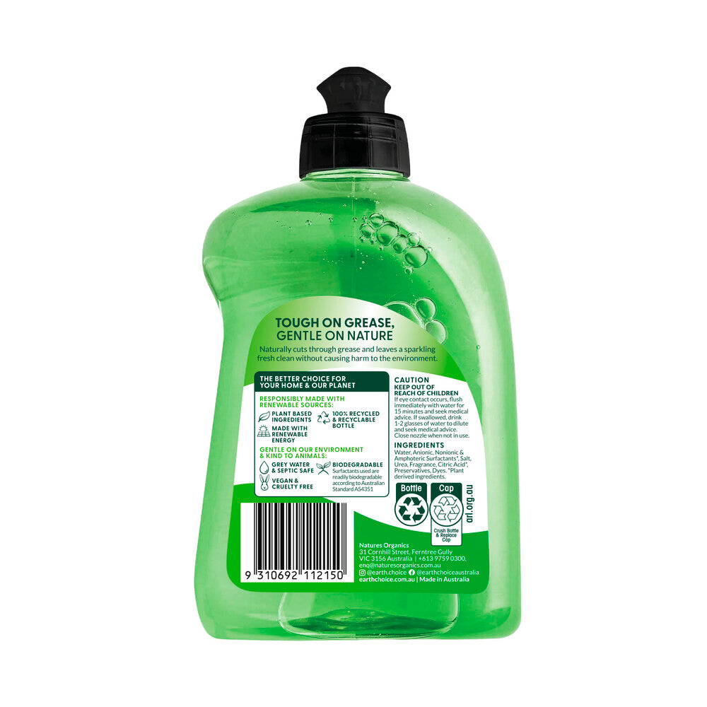 Earth Choice Green Tea & Lime Dishwashing Liquid Concentrate - 500mL