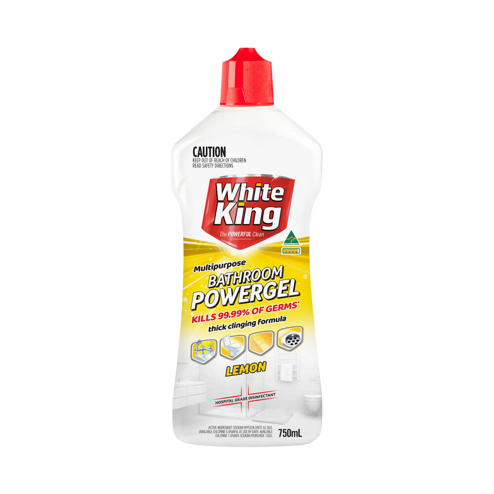White King Lemon Bathroom Power Gel eaner - 750mL