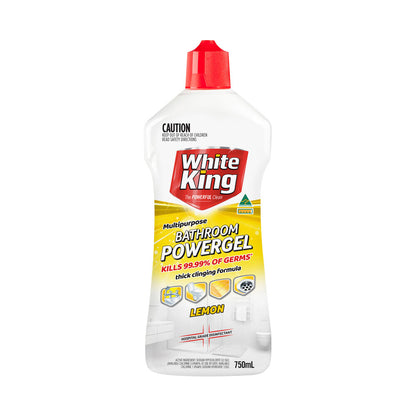 White King Lemon Bathroom Power Gel eaner - 750mL