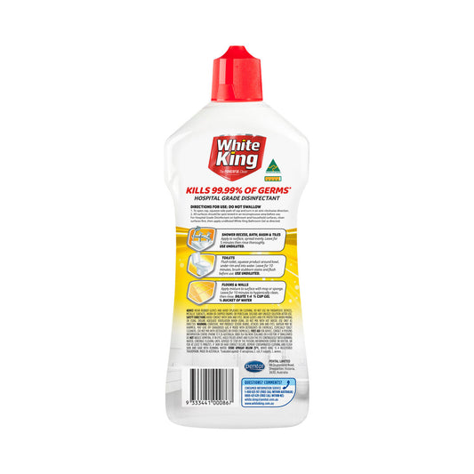 White King Lemon Bathroom Power Gel Cleaner - 750mL