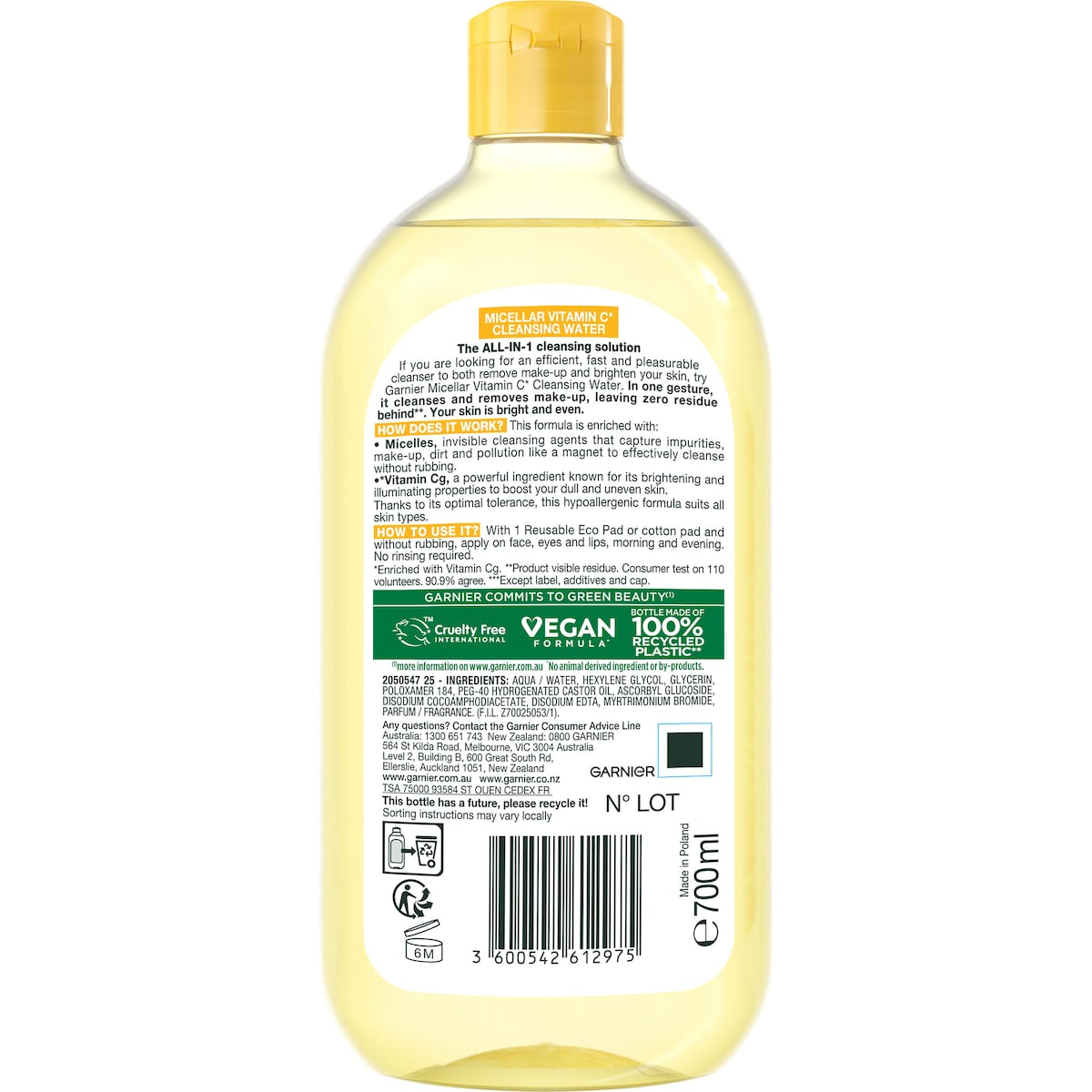 Garnier Skin Active Micellar Vitamin C Cleansing Water 700ml
