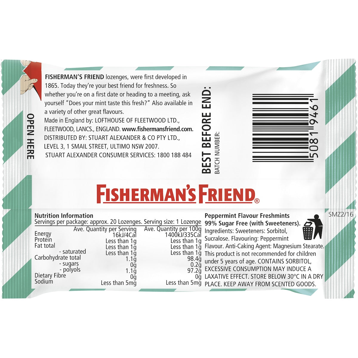 Fishermans Friend Mints Fresh Sugar Free 25g