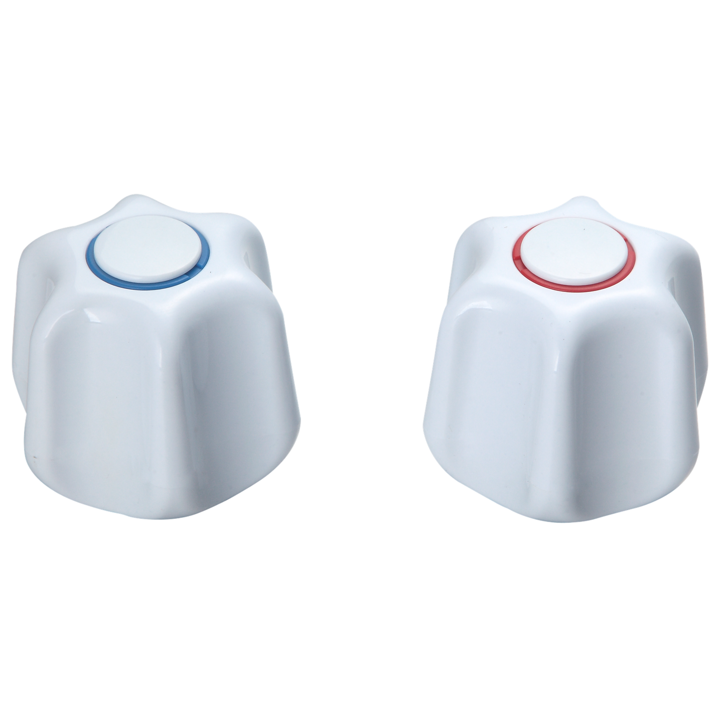 Shaw & Mason White PVC Star Style Handles - Pair
