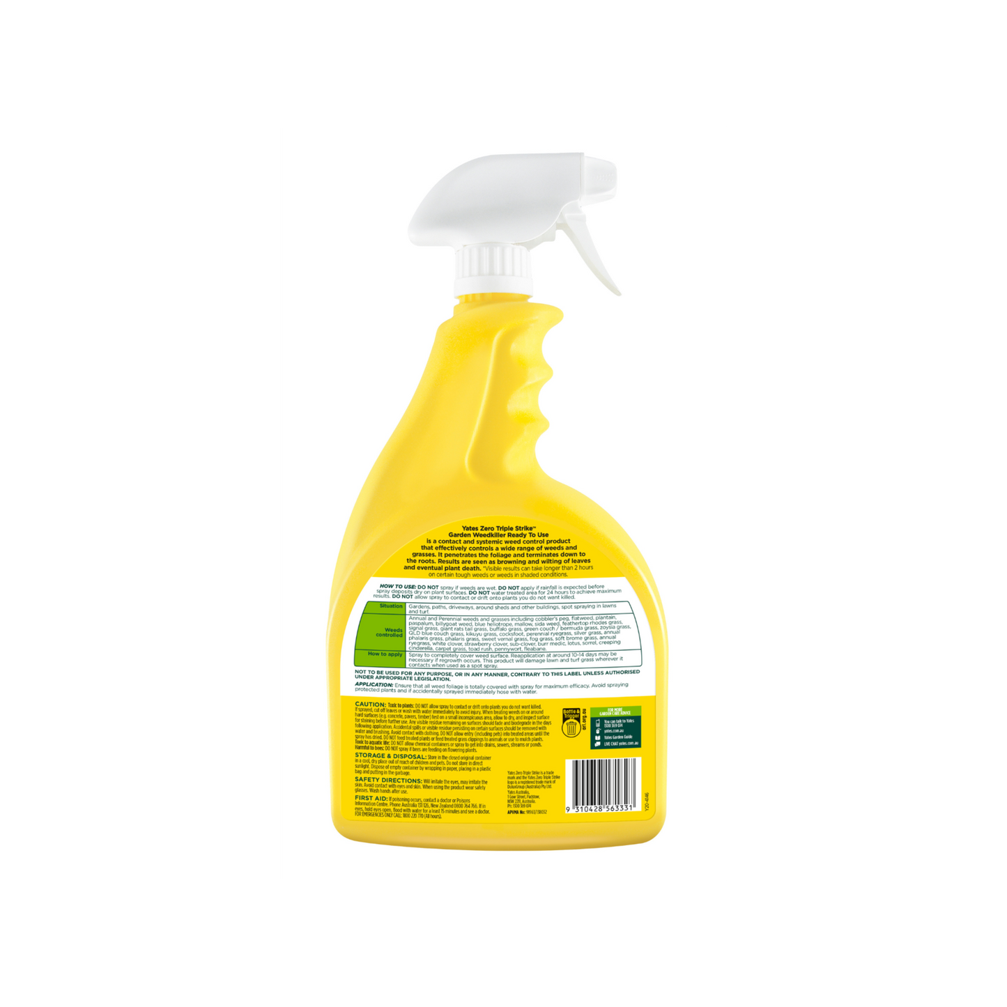 Yates Zero Ready to Use Triple Strike Garden Weedkiller - 1L